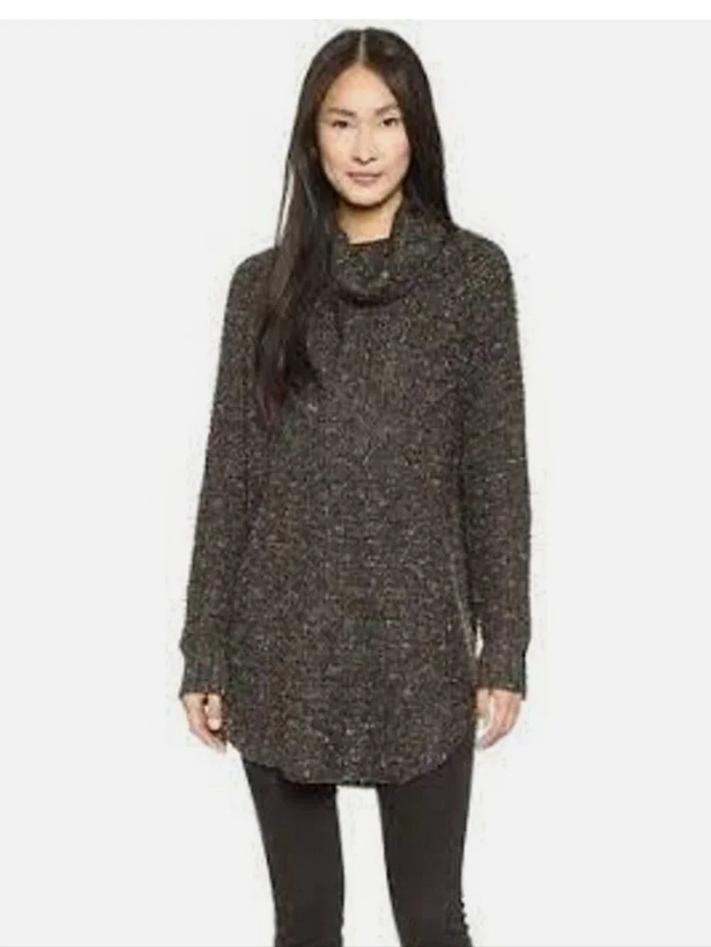 Free People Turtleneck Dylan Sweater Heathered Charcoal Women's Size XS